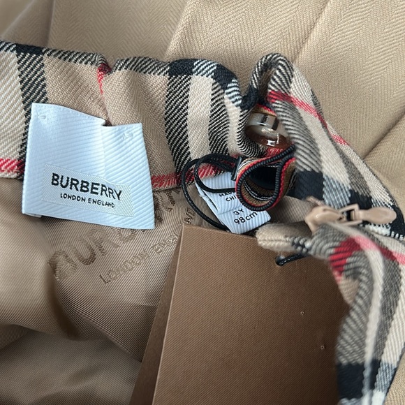 Burberry Lana Vintage Check Combo Wool Pleated Skirt, Girl's Size 3Y New w/Tag - Picture 6 of 8